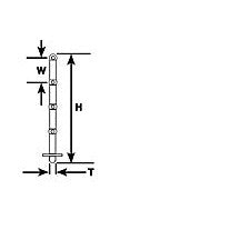 Plastruct White ABS Hand Rail Stanchions - Trim to required scale - 3/32" (2.4mm) O.D. (10 per pack)