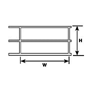 Plastruct HO gauge Polystyrene Hand Rail White (2 per pack)