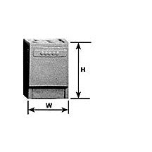 Plastruct White Polystyrene Built in Stove and Oven (1 per pack)