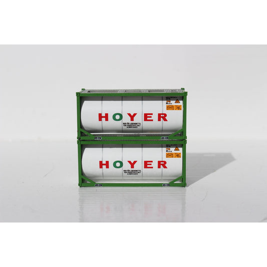 Jacksonville Terminal Company N HOYER 20' (green) Standard Tank Container (full wrap aroun