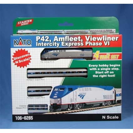 Kato N P42 Amfleet Viewliner Phase VI 4-Car Set w/DCC