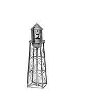 Plastruct O gauge Cone Roof Water Tower Model Kit