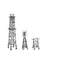 Plastruct HO gauge Electrical Towers and Oil Well Model Kit