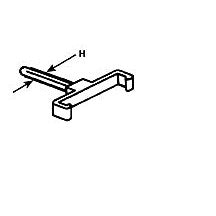 Plastruct Clear Acrylic Ladder Clip for KL-24 (5 per pack)