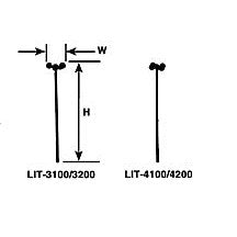 Plastruct HO gauge Polystyrene 4 Globe Patio (5 per pack)