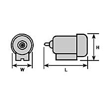 Plastruct 1/2" Gray ABS Motor (3 per pack)