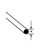 Plastruct .100" Round Polystyrene Rod 10" Length (5 per pack)