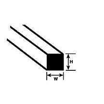 Plastruct 5/32" Polystyrene Square Rod 10" Length (5 per pack)