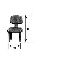 Plastruct O gauge White Styrene Standard Chair (1 per pack)