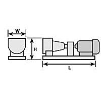 Plastruct 2-3/8" Gray ABS Pump and Motor Set (1 set per pack)