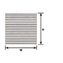 Plastruct HO gauge White Corrugated Siding  12"(300mm) x 7"(175mm) -  (2 per pack)