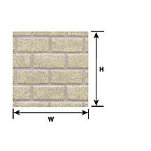 Plastruct G gauge Beige Cement Block Sheet 12" x 7" (2 per pack)