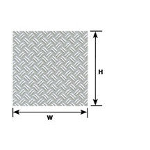 Plastruct G gauge White Double Diamond Plate Sheet 12" x 7" (2 per pack)