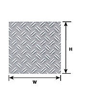 Plastruct N  gauge Double Diamond Plate Sheet 12" x 7" (2 per pack)