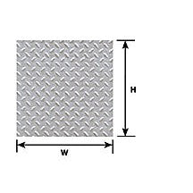 Plastruct O gauge White Diamond Plate Sheet 12" x 7" (2 per pack)