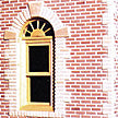 Plastruct Dollhouse Scale Red Clay Brick Door, Window & Corner Relief Sheet 24" x 7" (1 per pack)