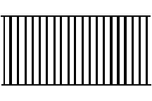 Plastruct 2-11/32" Polystyrene Vertical Railing  (2 per pack)