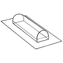 Plastruct 3/8" x 3/4" Rectangular Barrel Skylight ( 2 per pack)