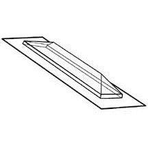 Plastruct 1/2" x  1" Rectangular Square Skylight (2 per pack)