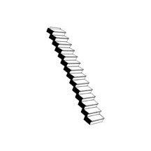 Plastruct G gauge Custom Straight Staircase 7-1/2" Length (1 per pack)