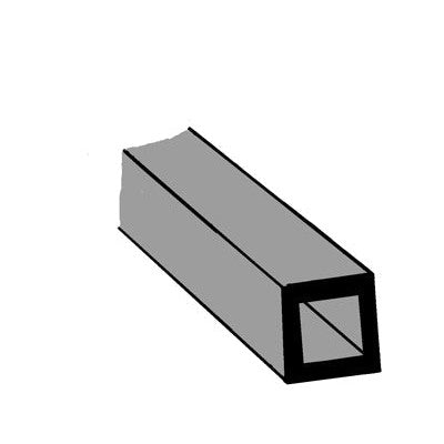 Plastruct Light Gray ABS Square Tubing - 1/4" (6.4mm) - 1/8" (3.2mm) I.D. - 1/16" (1.6mm) Wall (5 per pack)