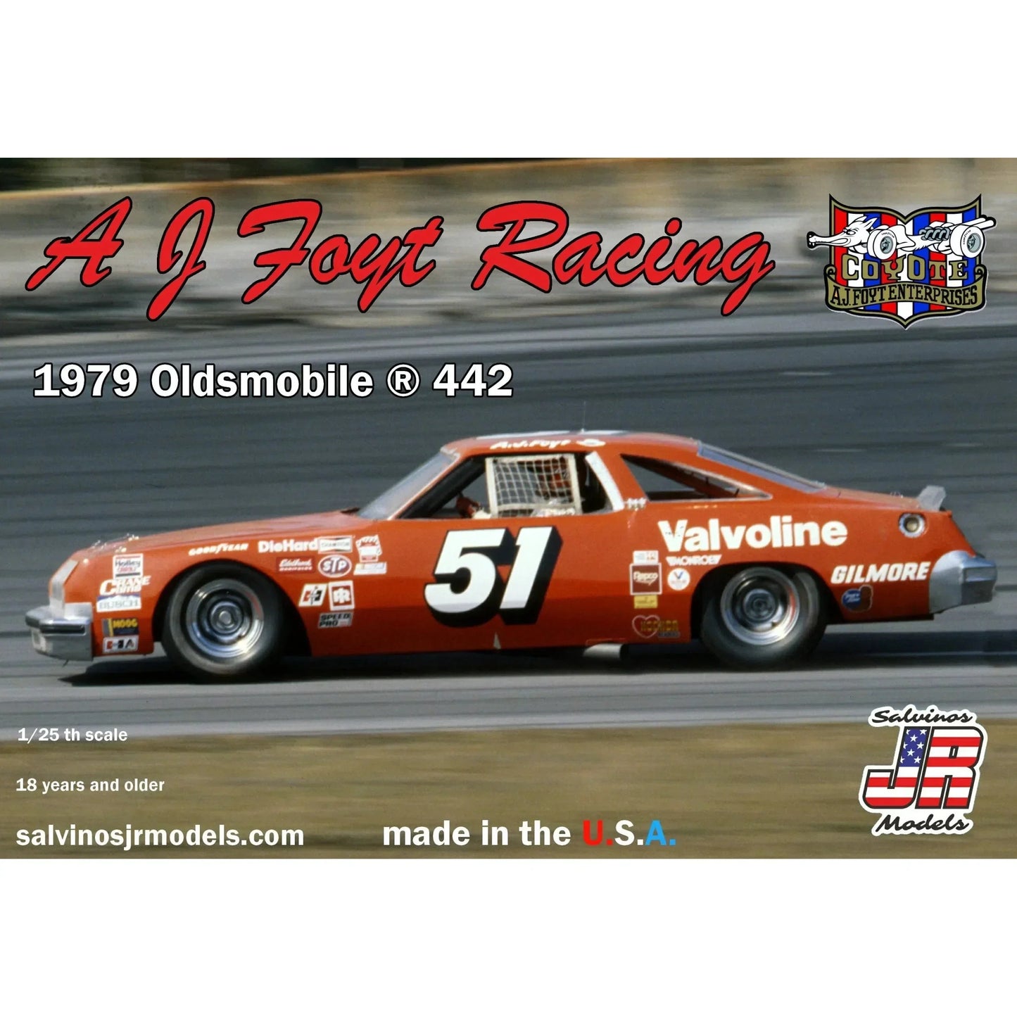 Salvinos JR Models AJ Foyt Racing 1979 Oldsmobile 442 Model Parts Warehouse