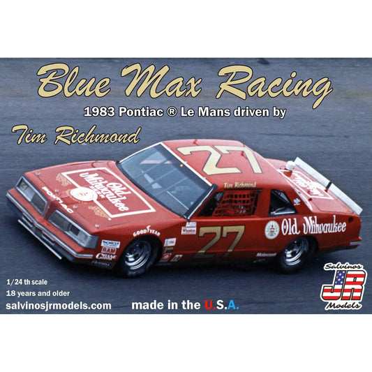 Salvinos JR Models Blue Max Racing 1983 Pontiac LeMans driven by Tim Richmond Model Parts Warehouse