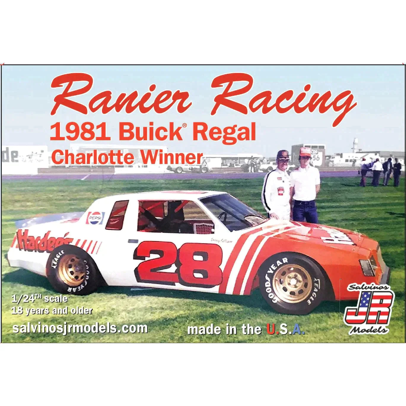 Salvinos JR Models Rainer Racing 1981 Buick Charlotte Winner Driven by Bobby Al Model Parts Warehouse