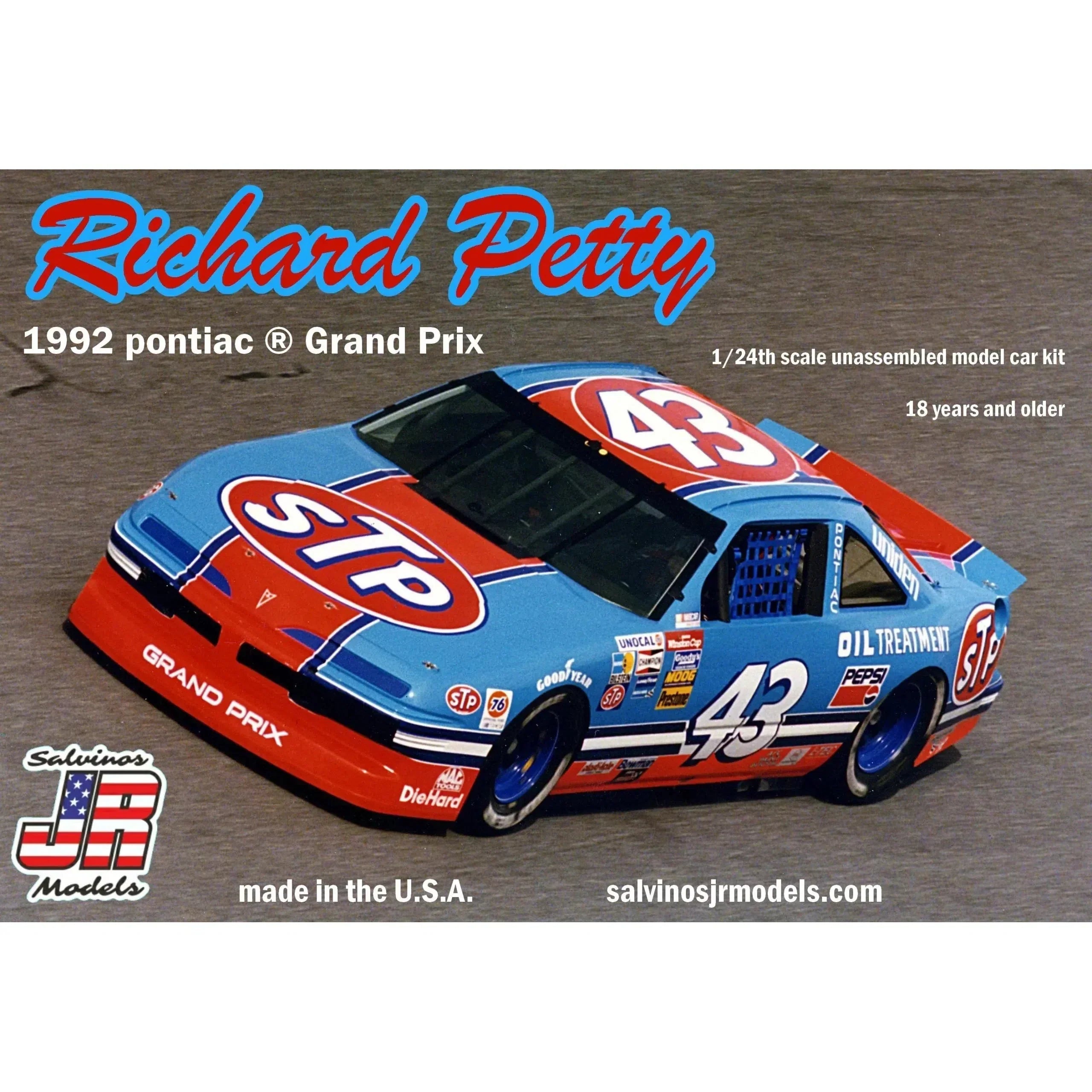 Salvinos JR Models Richard Petty #43 Pontiac Grand Prix 1992 Model Parts Warehouse