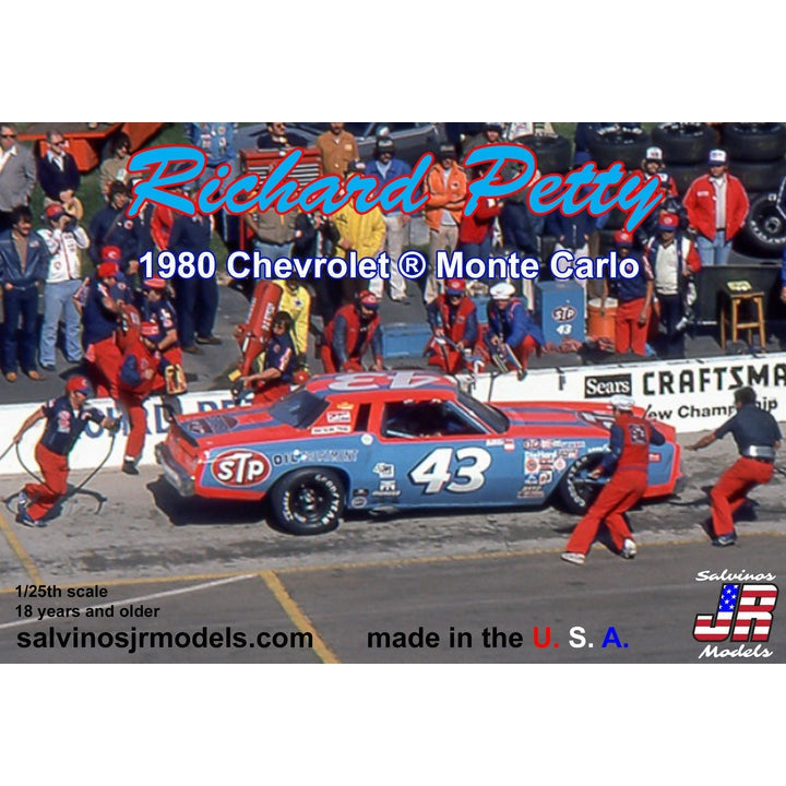 Salvinos JR Models Richard Petty Racing 1980 Chevrolet Monte Carlo Reverse Pain Model Parts Warehouse