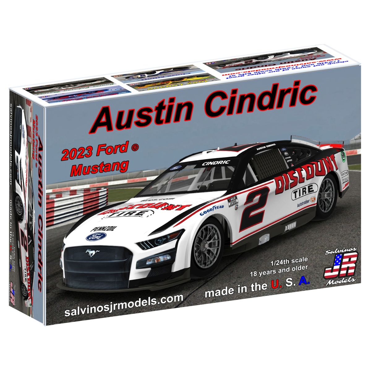 Salvinos Jr Models Team Penske 2023 Austin Cindric Ford Mustang Primary Model Parts Warehouse