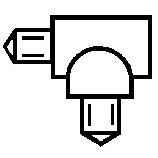 Plastruct 3/8" White 90° Tee for TB-12 (5 per pack)