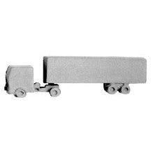 Plastruct Cast Metal Tractor Trailer (4 per pack)