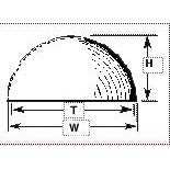 Plastruct 3/8"  Clear Acrylic  Hemispherical Dome (5 per pack)