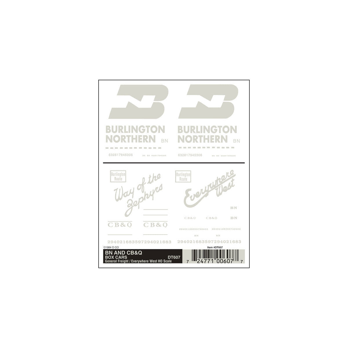 Woodland Scenics BN and CB&Q Boxcars Model Parts Warehouse