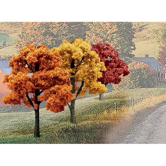 Woodland Scenics Bulk Trees 3''-5'' Fall Colors/14pc Model Parts Warehouse