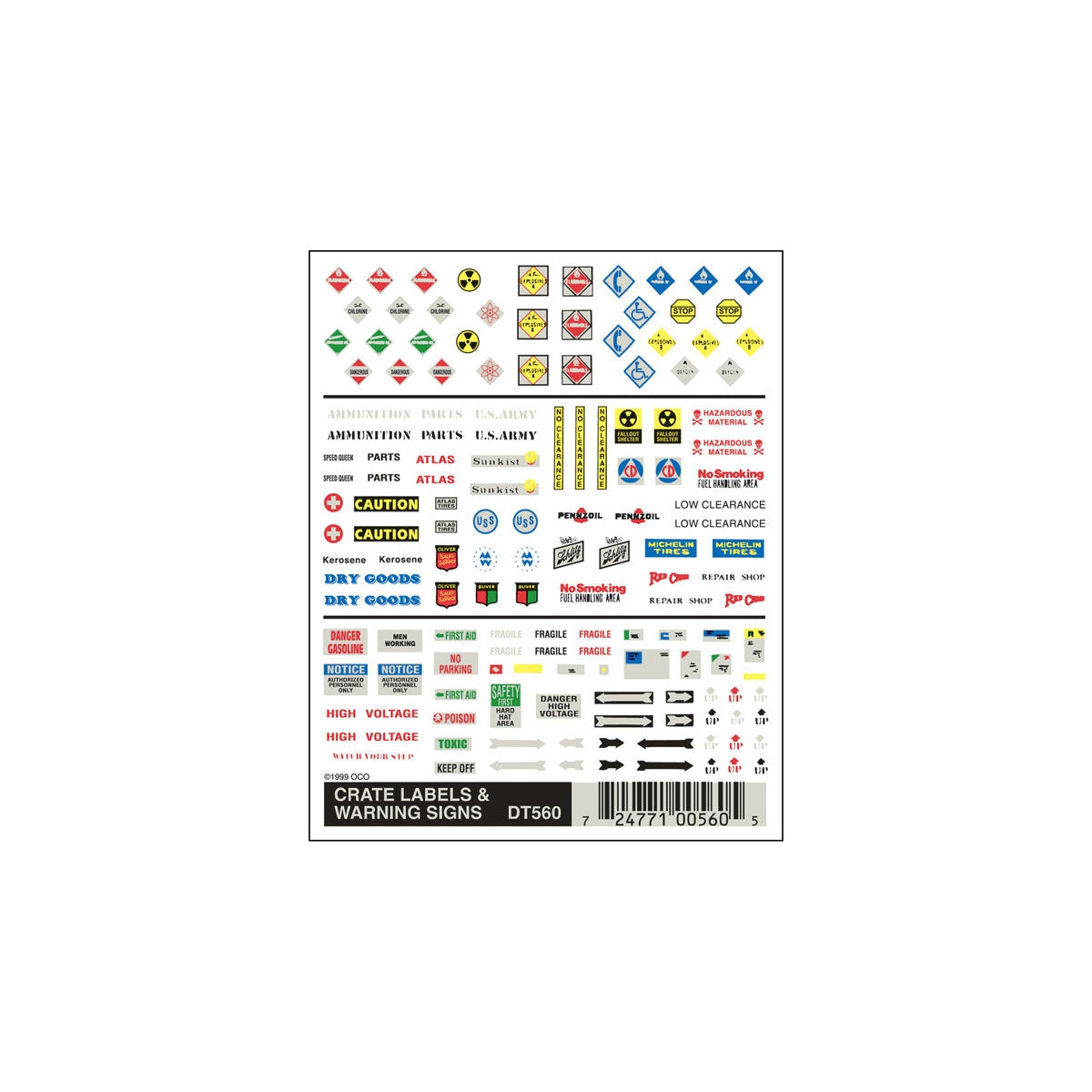 Woodland Scenics Crate Labels & Warning Signs Model Parts Warehouse