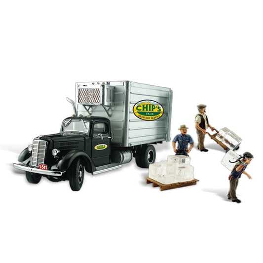 Woodland Scenics HO AutoScenes/Chip's Ice Truck Model Parts Warehouse