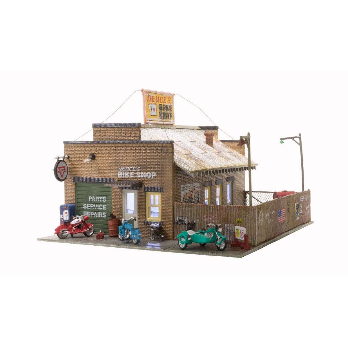 Woodland Scenics HO B/U Deuce's Cycle Shop Model Parts Warehouse