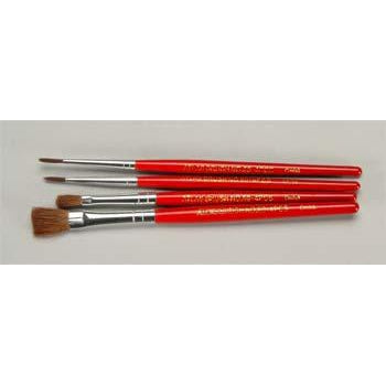 Atlas Brush Company 4pc Round & Flats Sable Brush Set