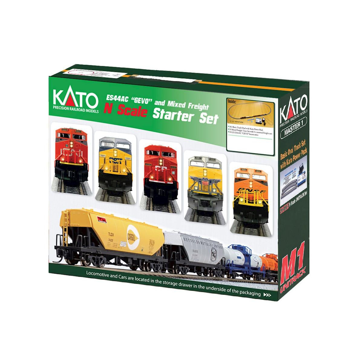 Kato N Scale CN ES44AC Diesel & Freight Starter Set